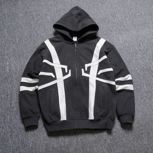 Sudadera con capucha extragrande de nuevo diseño de tela de algodón personalizada 500 Gsm con logotipo bordado/estampado para marca de invierno a pedido - Product Image 1