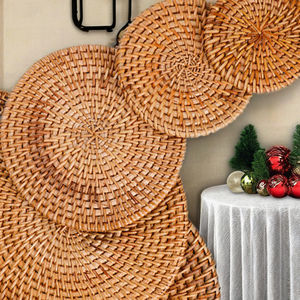 จานดอกไม้หวายสาน ทนความร้อน ของตกแต่งวันหยุด ทำด้วยมือ เวียดนาม TUYET DUNG - Product Image 1