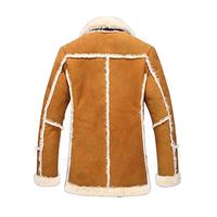 Manteau en cuir de buffle véritable sur mesure, style streetwear, pour homme, coupe-vent, doublure en fourrure sherpa, haute qualité