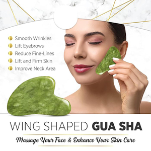 Véritable cristal de Jade Gua Sha de haute qualité à usage domestique masseur facial outil de levage corporel pour le massage du visage et du corps - Product Image 6