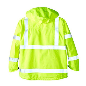 เสื้อกันน้ำสะท้อนแสงแบบมองเห็นได้ชัดเจนสำหรับผู้ชาย  รับสกรีนโลโก้  ตรวจสอบคุณภาพ 100% คุณภาพดีที่สุดสำหรับการใช้งานกลางแจ้ง - Product Image 2