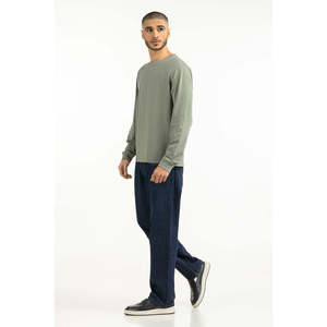 Men's Regular Fit Long Sleeve Jersey T-Shirt 300g 100% Cotton Breathable O-Neck Casual Wear MN-TS-WS25-002 OEM ODM - Product Image 5