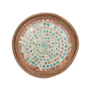 Artículo superventas, Bandejas para servir postres de algas marinas con incrustaciones de nácar redondas naturales para restaurante de cocina de fiesta de Vietnam - Product Image 4
