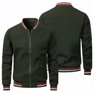 Chaqueta universitaria de alta calidad con logotipo personalizado para exteriores para hombre, Color sólido con manga de cuero, opción de talla grande para Letterman - Product Image 1
