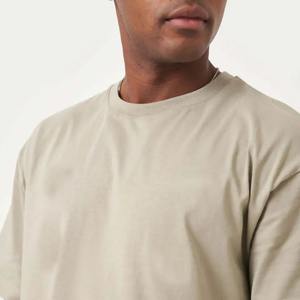 Diseño de algodón Jogging Gym Loose Fit 100% algodón camiseta de gran tamaño manga corta Logo algodón liso cuello simulado Oversize Boxy Fit - Product Image 4