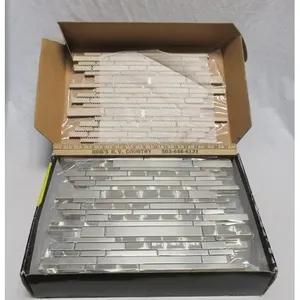 10ชิ้นแผ่นกระเบื้องโมเสคสเตนเลสที่เชื่อมต่อกันติดผนังผนังกันน้ำมันกระเด็นและของใหม่ในกล่อง - Product Image 1