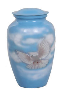 Urna moderna de estilo americano para adultos, imagen brillante, urna funeraria de cremación de Metal alternativa para cenizas humanas - Product Image 2