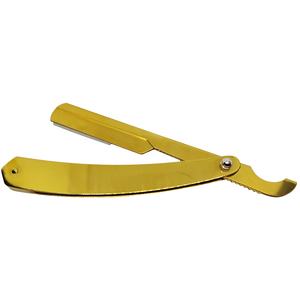 Maquinilla de afeitar recta de acero inoxidable con corte turco profesional, soporte para maquinilla de afeitar con mango de Metal, peluqueros, afeitado de una sola hoja para hombres - Product Image 1