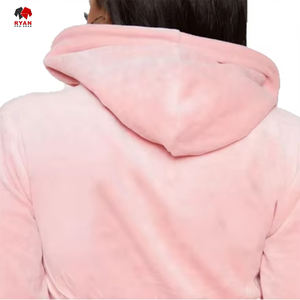 Sudaderas con capucha cortas personalizadas de alta calidad para mujeres, adultos y niños, sudaderas con hombros caídos, precio al por mayor - Product Image 2