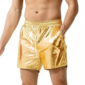 Men's Bright <b>Leather</b> Shorts Men's Casual Three-color Shorts Men's Beach Casual <b>Pants</b> - Product Image 4