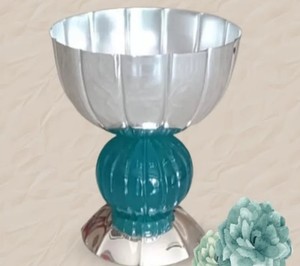 Tazón para servir de Color plateado y latón con diseños de tendencia con Base para el hogar, Hotel y restaurante, vajilla de mesa, frutero para servir - Product Image 6