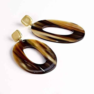 ต่างหูทำมือจากเขาควายธรรมชาติ 100% ดีไซน์ล่าสุด สำหรับผู้หญิง เป็นมิตรกับสิ่งแวดล้อม สไตล์โมเดิร์น - Product Image 2