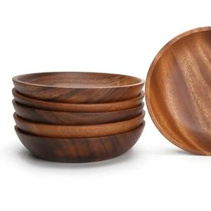 Cuencos de Madera Ecológicos Minimalistas de 25-29 cm para Servir Ensaladas de Frutas y Masa, Tallados a Mano, Pulidos, Recipientes de Raíz para Fiestas, en Existencia - Product Image 6
