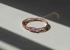 Lujo Rosa Rodio Polaco Estilo de lujo Kada Designer CZ AD Full Stone Party Wear Joyería para mujeres y damas de honor - Product Image 2