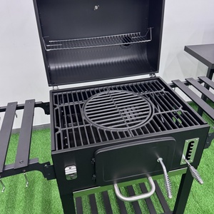 <span class=keywords><strong>XL</strong></span> Grand Barbecue en Fonte avec Chariot Barbecue à Charbon de bois Fumeur Barbecue avec Thermomètre Restaurant <span class=keywords><strong>Pizza</strong></span> au Charbon de Bois - Product Image 4
