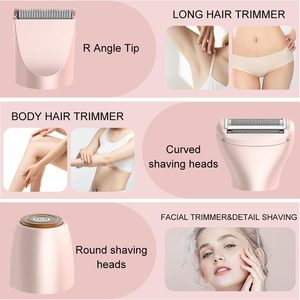 เครื่องกำจัดขนไฟฟ้าสำหรับผู้หญิง/เครื่องโกนหนวด/เครื่องโกนขนแบบสามใบมีด กันน้ำ IPX6 ใช้ได้ทั้งแบบเปียกและแห้ง สำหรับโกนขนทั่วร่างกายและบริเวณจุดซ่อนเร้น - Product Image 5