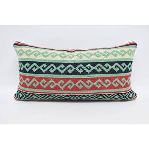 Luxury Wool Pillow with Vintage Floral Geometric Tribal Pattern 12x24 Inches <b>Fluffy</b> 18x18 Size for <b>Bedding</b> or Christmas Decor - Product Image 5