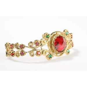 Antique 925 Sterling Silver <b>Bracelet</b> <b>Ruby</b> Stone Rhodium Plated Flower Number Pattern Classic Religious Style for Gifts Parties - Product Image 4
