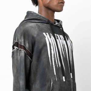 Nouveau style, nouvelle arrivée, taille personnalisée, sweat-shirt pour homme en coton mélangé, lavage à l'acide, vente chaude, basiques, coupe régulière, sweat-shirt pour homme en coton mélangé, lavage à l'acide - Product Image 5