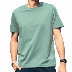 Camisetas de Manga Corta para Hombre de Secado Rápido, Alta Elasticidad, 100% Algodón, Liso, Teñido, Cuello Redondo, Subidas por Dress Sports - Product Image 1