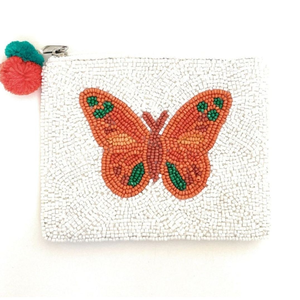 Pochette à monnaie unique en perles de graines avec des motifs colorés conçue pour ceux qui apprécient les accessoires artistiques par MD HANDICRAFTS - Product Image 1