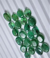2025 attrayant naturel émeraude pierre précieuse couleur verte lisse poli émeraude ovale coupe mélange forme taille lâche mélange pierre émeraude