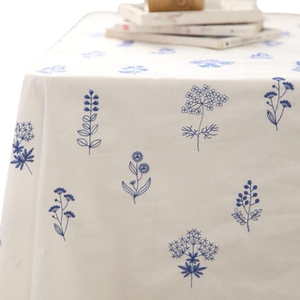 Nappe rectangulaire en coton 100% de qualité supérieure pour Table de salle à manger Technique tissée pour Tables rectangulaires rondes ovales - Product Image 1