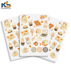 แผ่นสติกเกอร์ไวนิลลายการ์ตูนจูบแบบกำหนดเอง | ฉลากกาวในตัวกันน้ำแวววาว | กาวลอกออกได้และเสร็จกันน้ำ - Product Image 6