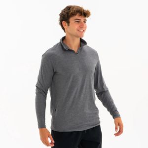 Pull-over à fermeture éclair quart athlétique pour hommes-Tissu évacuant l'humidité, design léger, idéal pour la salle de sport et les vêtements de tous les jours - Product Image 1