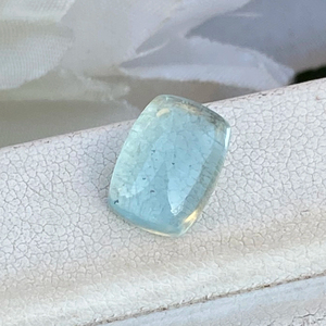 Natural Aquamarine <b>Cushion</b> Shape Cabochon Top Color 3.53 Carat Loose Gemstone with Good Luster for Jewelry Making - Product Image 1