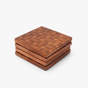 Juego de seis posavasos de madera de acacia de primera calidad, diseño indio clásico, al mejor precio para alfombrillas y almohadillas de madera natural - Product Image 6
