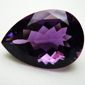 Export Grade Quality 100% Natural semi-precious Pear Cut Amethyst Gemstone Best for Rings <b>Jewellery</b> & Earrings Making Use - Product Image 1