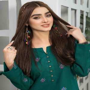 Tenue quotidienne asiatique Tawakkal Volume BASICS Collection de vêtements pakistanais et indiens Shalwar Kameez Costumes sur tissu Khaddar - Product Image 6