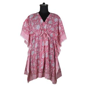 KFCS169 Maxi vestido de algodón estampado de bloque sin mangas para mujer 100% diseñador orgánico estilo de fiesta ropa de verano - Product Image 3