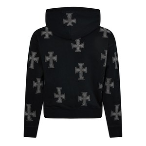 Sudadera con capucha de algodón pesado de gran tamaño personalizado French Terry Acid Wash Sun Faded Vintage Hoodie con strass DTG Print Logo para hombres - Product Image 6