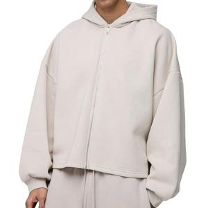 Zip Up personnalisé poids lourd surdimensionné 100% coton vierge polaire Streetwear pull à capuche pour hommes nouveaux sweats à capuche tendance - Product Image 1
