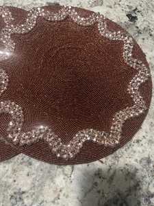 ท่าเรือหนึ่งทองแดงหรือสีดำลูกปัดสีรุ้ง placemats - Product Image 2