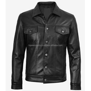 2026 OEM Top Trending Maroon Cowhide Leather Jacket For Men's Front Pockets Genuine Quality Low MOQ Winter Fashion <b>Heated</b> Jacket - Product Image 5
