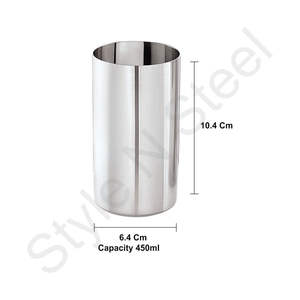 Water Glass <b>Set</b> of <b>6</b> Stainless Steel Solid Metal Serving Glasses Multi Purpose Water Drinking Glass - Product Image 4