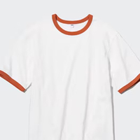 T-shirt à manches courtes et col rond Airism léger pour homme en coton/fibre de bambou anti-rétrécissement pour les séances de sport et les tenues décontractées
