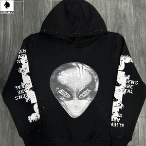 เสื้อฮู้ดดี้ผ้าฝ้ายเฟรนช์เทอร์รี่เนื้อหนาสำหรับฤดูหนาว เป็นมิตรกับสิ่งแวดล้อม ระบายอากาศได้ดี ตกแต่งด้วยงานปักแบบแอพพลิเคชั่นตามสั่ง สำหรับผู้ชาย สีซันเฟด - Product Image 5