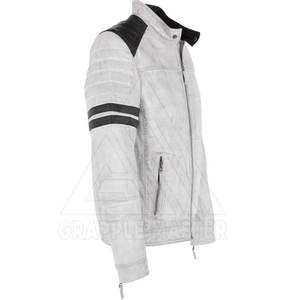 แจ็กเก็ตหนังวัวเข้ารูปสำหรับผู้ชาย, แจ็กเก็ตหนังวัวสไตล์ไฮสตรีทซิปเต็มฤดูหนาวมาใหม่ฉลากส่วนตัว - Product Image 4