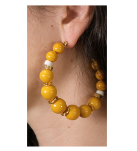 Pendientes geométricos de mujer con personalidad de cuentas de resina de diseño popular con diseños de latón por debajo de su presupuesto - Product Image 3