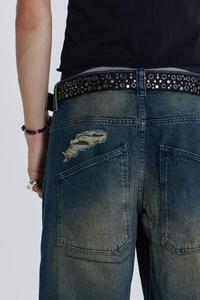 Men's Distressed Sweatpants Elastic Waist Lightweight Breathable Eco-Friendly High Quality Casual Stylish Fully Customizable - Product Image 5