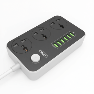 ปลั๊กพ่วง LDNIO SC3604 แบบ 6 พอร์ต USB สายยาว 2 เมตร ปลั๊กแบบ EU ปลั๊กอัจฉริยะสำหรับบ้านและสำนักงาน - Product Image 2
