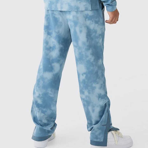 กางเกงผ้าแคนวาสสำหรับออกกำลังกายของผู้ชายกางเกง100% ผ้าแคนวาสโอเวอร์ไซซ์ผ้าฟอกแดดพิมพ์สกรีนโลโก้สไตล์ลำลองขนาดกลาง - Product Image 2