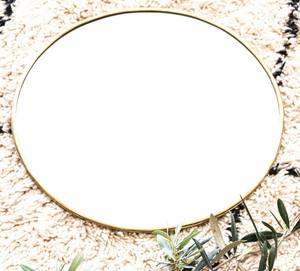 Miroir en laiton fait main - Miroir rond - Product Image 3
