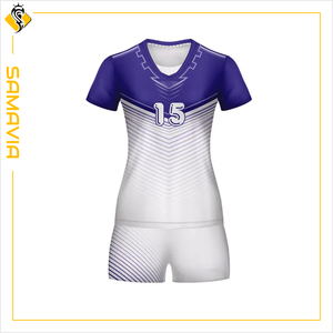 SAMAVIA Ensemble d'uniformes de volley-ball personnalisés Chemises et shorts de volley-ball respirants Vêtements de sport haute performance pour équipes et clubs - Product Image 1