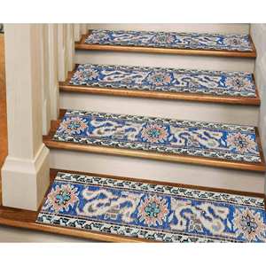 Tapis imprimé à motifs ethniques tendance orange - Décoration moderne pour salon et escalier, Gobelin - Product Image 2