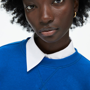 Sweat-shirt pull-over oversize pour femme en polyester premium 400 g/m², couleur nude, manches longues, fabriqué par un fournisseur OEM. - Product Image 2